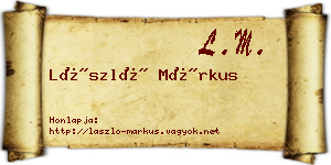 László Márkus névjegykártya